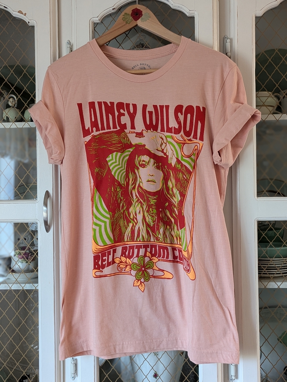 Lainey Wilson Graphic Tee Pastel Neon Orange Green Concert Shirt Festival Rodeo